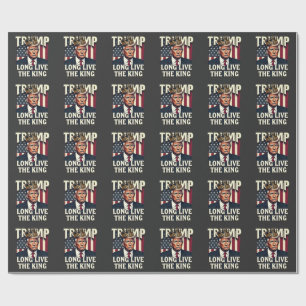 Trump Lang leve de Koning Pro Trump Patriottisch Cadeaupapier