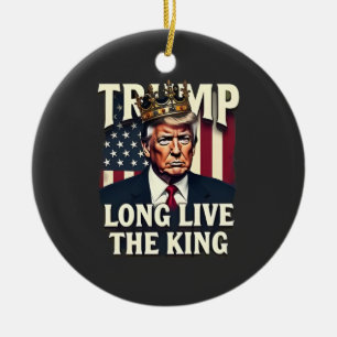 Trump Lang leve de Koning Pro Trump Patriottisch Keramisch Ornament