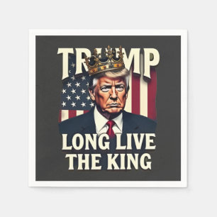 Trump Lang leve de Koning Pro Trump Patriottisch Servet