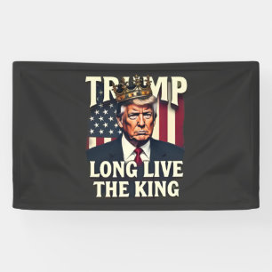 Trump Lang leve de Koning Pro Trump Patriottisch Spandoek