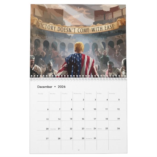 "Trump le calendrier du gladiateur" (Dec 2026)