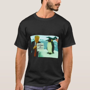 Trump legt tarief op pinguïn op Ironic Politics M T-shirt