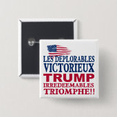 Trump Les Dekreables Win - Trump Pence 2016 Vierkante Button 5,1 Cm (Voorkant /achterkant)