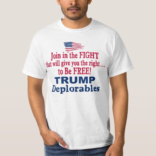 Trump Les Deplorables - Trump Pence 2016 T-shirt (Voorkant)