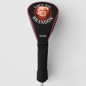 Trump Let's Go Brandon Monogram Black Golfheadcover (Voorkant)