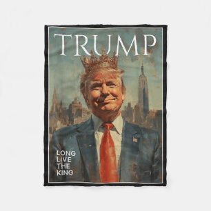 Trump leve de King Funny T - shirts Fleece Deken