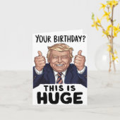 Trump lève la carte d'anniversaire - Grosse fête (Fleur jaune)
