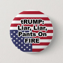 tRUMP: Liar, Liar, Pants on Fire Ronde Button 5,7 Cm
