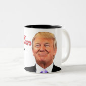 Trump liberale tranen tweekleurige koffiemok (Voorkant rechts)