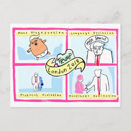 Trump London: Officiële Laurie Pink Souvenir Card Briefkaart