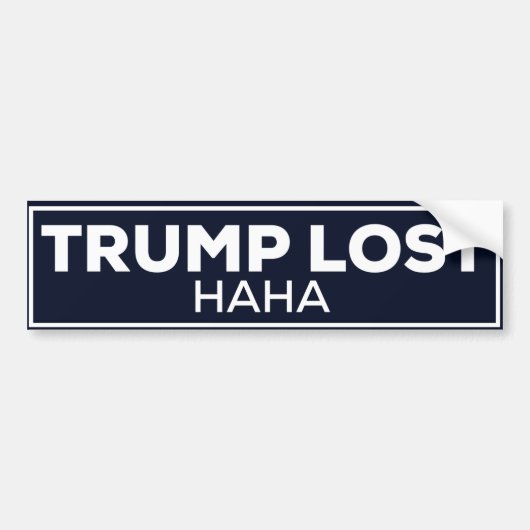 Trump Lost 2020 Bumper Bumpersticker (Voorkant)