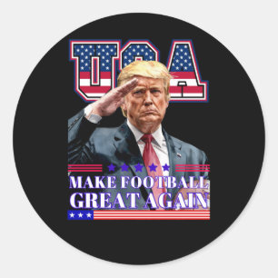 Trump maakt Football Amerika weer geweldig Ronde Sticker