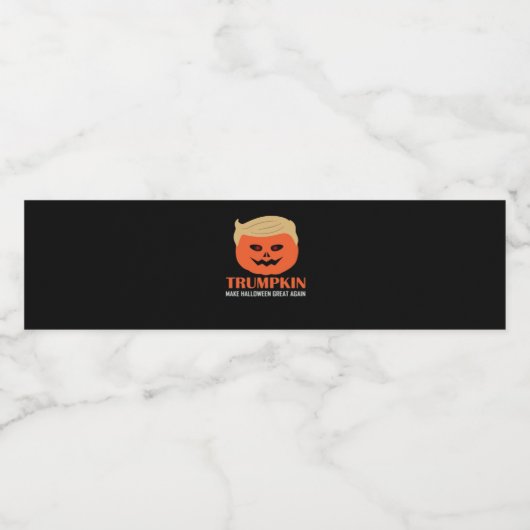 Trump maakt Halloween weer geweldig grappig Spooky Waterfles Etiket (Enkel label)