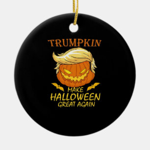 Trump maakt Halloween weer geweldig - Retro Pumpki Keramisch Ornament
