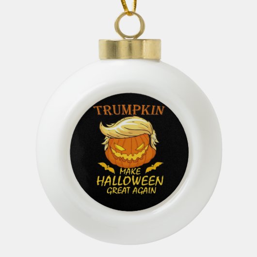 Trump maakt Halloween weer geweldig - Retro Pumpki Keramische Bal Ornament (Voorkant)