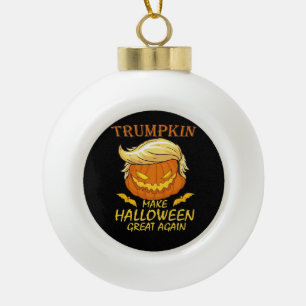 Trump maakt Halloween weer geweldig - Retro Pumpki Keramische Bal Ornament