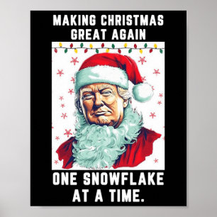 Trump maakt kerst weer een sneeuwvlok poster