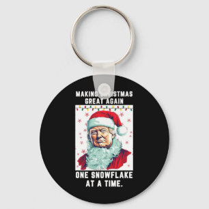 Trump maakt kerst weer een sneeuwvlok sleutelhanger