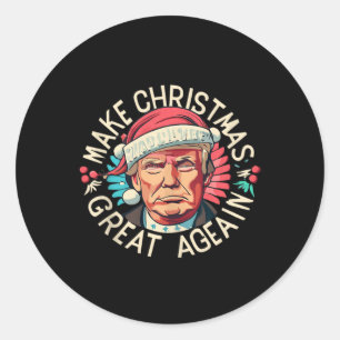 Trump maakt kerst weer geweldig 2024-winnaar ronde sticker