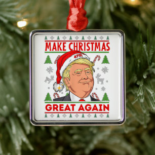 Trump maakt kerst weer geweldig, Donald Trump Metalen Ornament