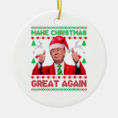 Trump maakt kerst weer geweldig keramisch ornament (Voorkant)
