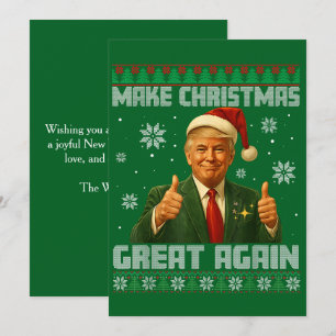 Trump maakt kerst weer groen feestdagenkaart