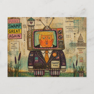 Trump maakt moerassen weer groot Mixed Media Briefkaart