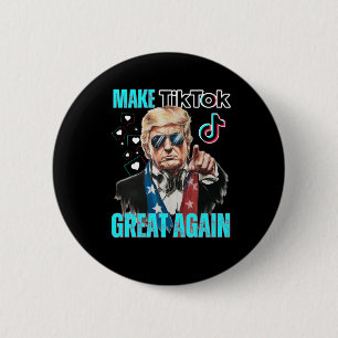 Trump maakt TikTok weer geweldig Ronde Button 5,7 Cm