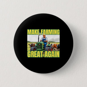Trump maakt veehouderij weer geweldig ronde button 5,7 cm