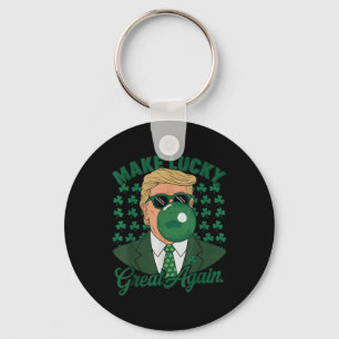 Trump maakt weer gelukkige St. Patrick's Day Sleutelhanger