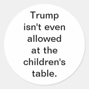 Trump mag geen kinderen Hankamer Artjunkhaus Ronde Sticker