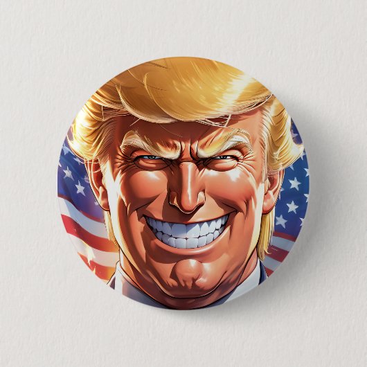 Trump MAGA 2024 America First Button (Voorkant)