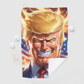 Trump MAGA 2024 America First Golfhanddoek (Insitu)