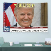 TRUMP MAGA 2024 PRESIDENT VERKIEZING SPANDOEK (Beurs)
