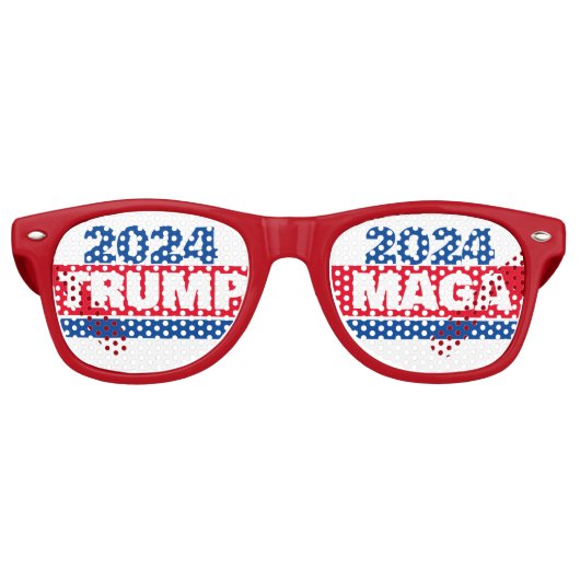 TRUMP MAGA 2024 RETRO ZONNEBRIL (Voorkant)
