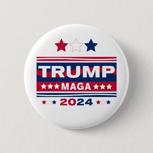 TRUMP~MAGA~2024 RONDE BUTTON 5,7 CM (Voorkant)