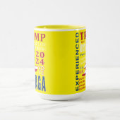 Trump MAGA 2024 Texte Collage Mug Jaune (Centre)