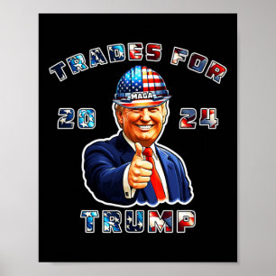 Trump Maga Ik stem Trades voor Trump 2024 Poster