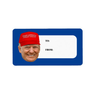 TRUMP MAGA Kerstmis Etiket