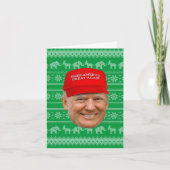 TRUMP MAGA Kerstmis Kaart (Voorkant)