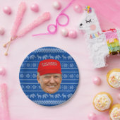 TRUMP MAGA Kerstmis Papieren Bordje (Feest)