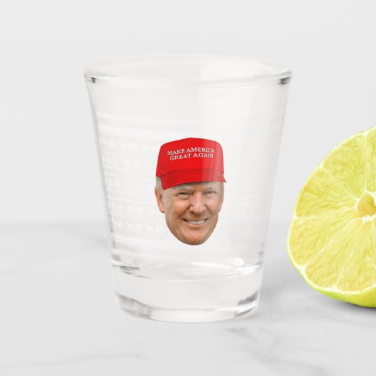 TRUMP MAGA Kerstmis Shot Glas (Voorkant)