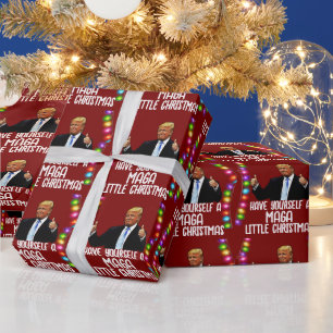 TRUMP MAGA LITTLE CHRISTMAS 2024 Wrapping Paper Cadeaupapier