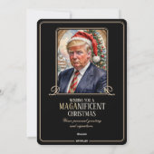 Trump MAGA Magnifique carte de Noël (Dos)