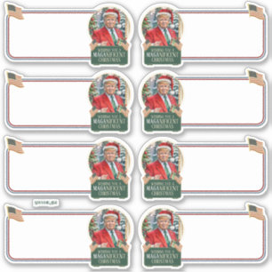 Trump MAGA - magnifiques étiquettes cadeaux de Noë