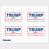 TRUMP MAGA: Mess Around Get Arrested Rechthoekige Sticker (Vel)