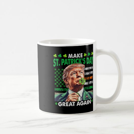 Trump Make St Patricks Day Great Again Irish Ameri Koffiemok (Rechts)