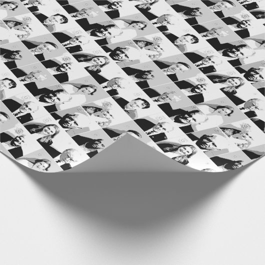 Trump medegedaagde mugshots cadeaupapier (Hoek)