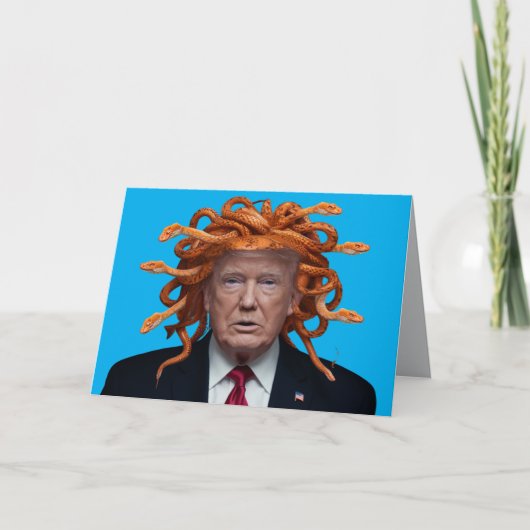 Trump Medusa Greeting Card Kaart (Voorkant)