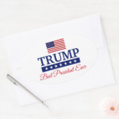 TRUMP MEILLEUR PRÉSIDENT JAMAIS BUMPER STICKER (Enveloppe)
